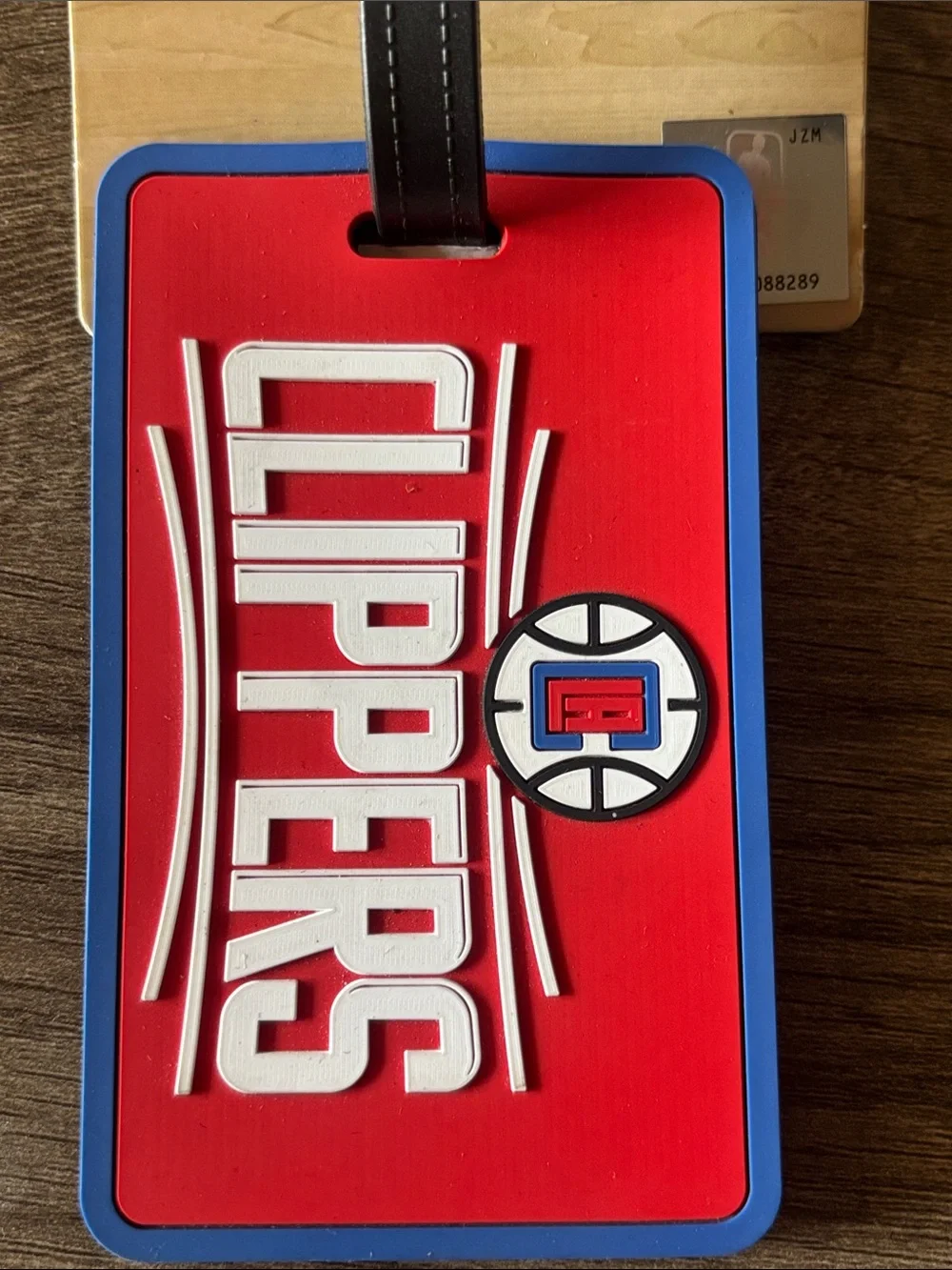 NBA Los Angeles Clippers Red and Blue Silicone Luggage Tag with Black Strap